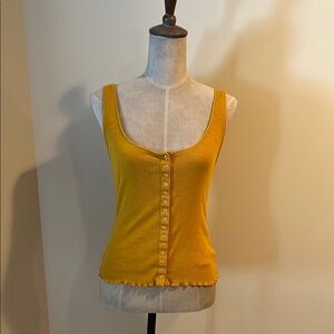 Free People Lettuce Hem Button-Down Women's Tank Top